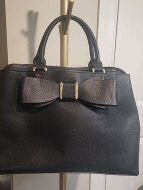 Betsey Johnson Bow Satchel - Black